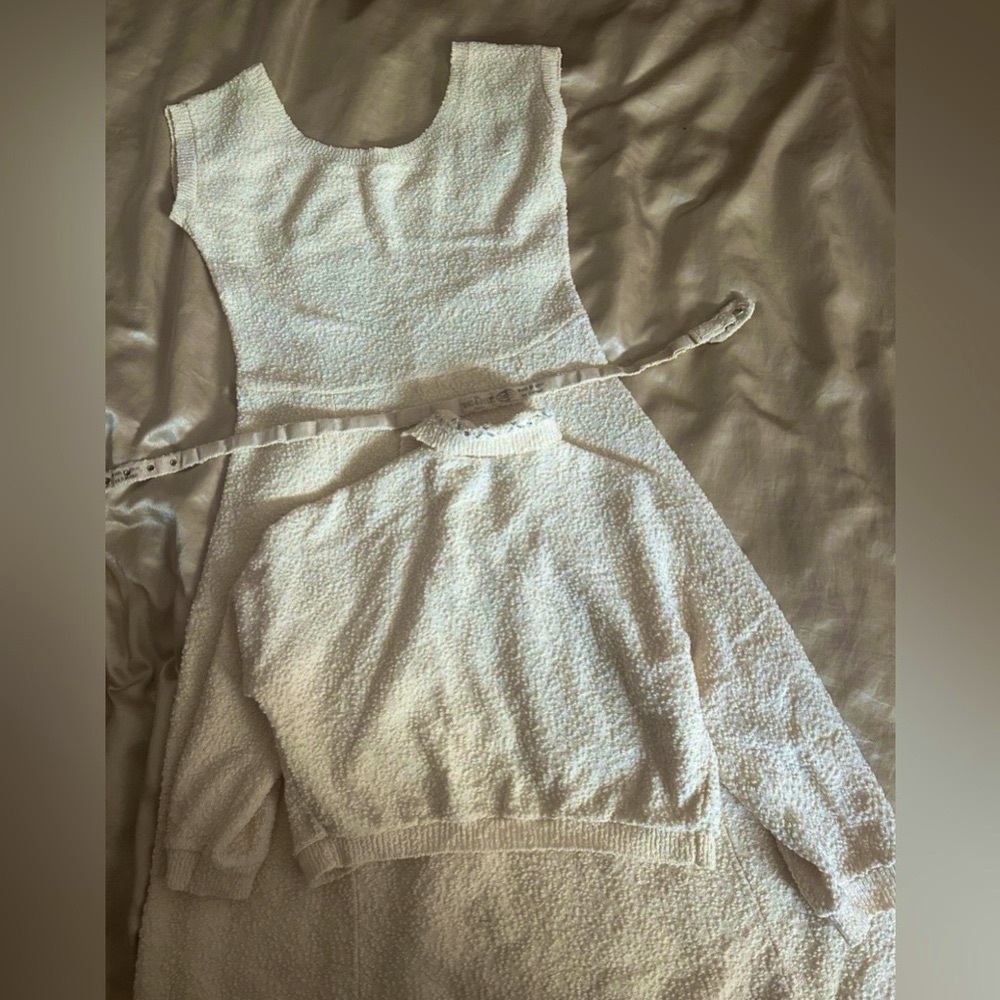 1950s knit dress, belt, and Jacket Set - Picture 8 of 8